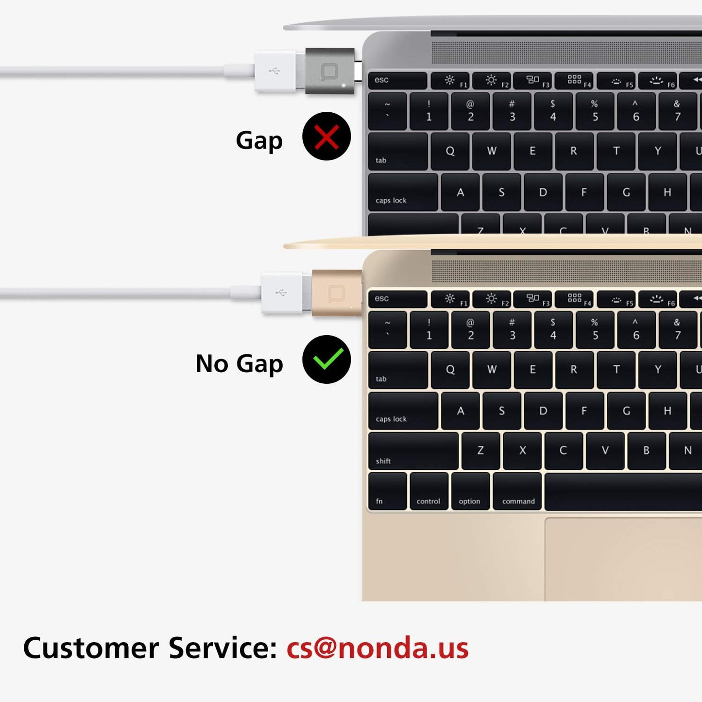 Nonda USB C to USB Adapter,Usb-C to USB 3.0 Adapter,Usb Type-C to Usb,Thunderbolt 3 to USB Female Adapter OTG for Macbook Pro 2016,Macbook Air 2018,Macbook 12 Inch,And More Type-C Devices(Gold)