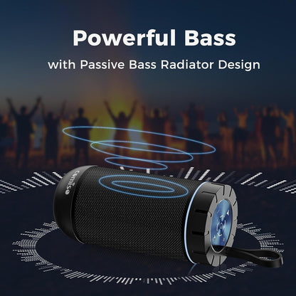 Comiso Bluetooth Speaker, IPX5 Waterproof Portable Speaker with 360° HD Surround Sound, Punchy Bass, Wireless TWS Pairing, 24H Playtime, Wireless Speaker for Home/Outdoor/Camping/Beach, Birthday Gift