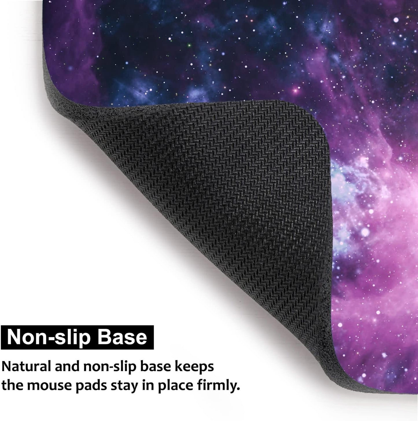 Audimi Cute Mouse Pad, Purple Galaxy Mouse Pad 9.5X7.9 Inch (24X20X0.3Cm)