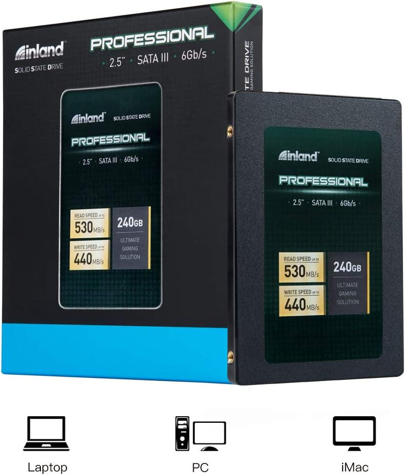 Professional 240GB SSD 3D NAND SATA III 6Gb/S 2.5" 7Mm Internal Solid State Drive (240G)