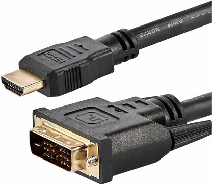 Startech.Com 6Ft HDMI to DVI D Adapter Cable - Bi-Directional - HDMI to DVI or DVI to HDMI Adapter for Your Computer Monitor (HDMIDVIMM6)