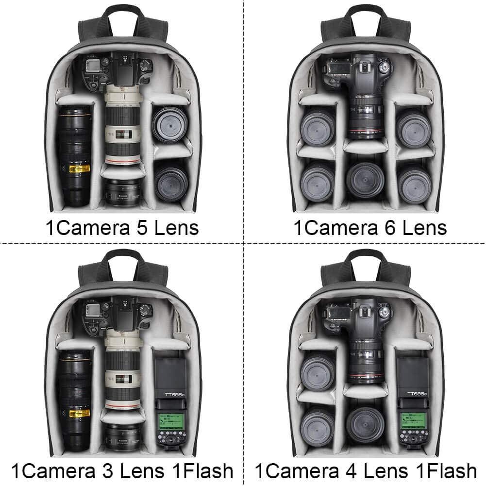 Caden Camera Backpack Bag Professional for DSLR/SLR Mirrorless Camera Waterproof, Camera Case Compatible for Sony Canon Nikon