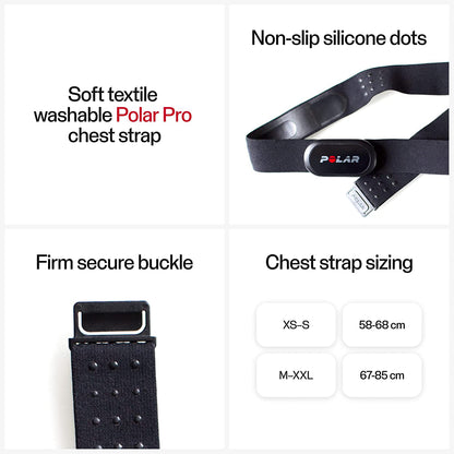 Polar H10 Heart Rate Monitor Chest Strap - ANT + Bluetooth, Waterproof HR Sensor for Men and Women