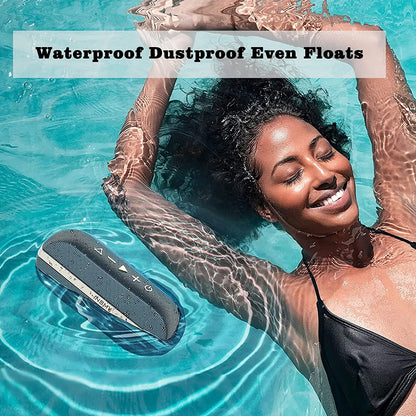 INSMY Bluetooth Speaker,Ipx7 Waterproof,Portable,Shower Speaker, Wireless Sync 100+ Speakers,Big Volume Booming Bass, 24H Playtime/Floatable/Rgb Lights/Bt5.3 for Outdoor/Beach (Blue)