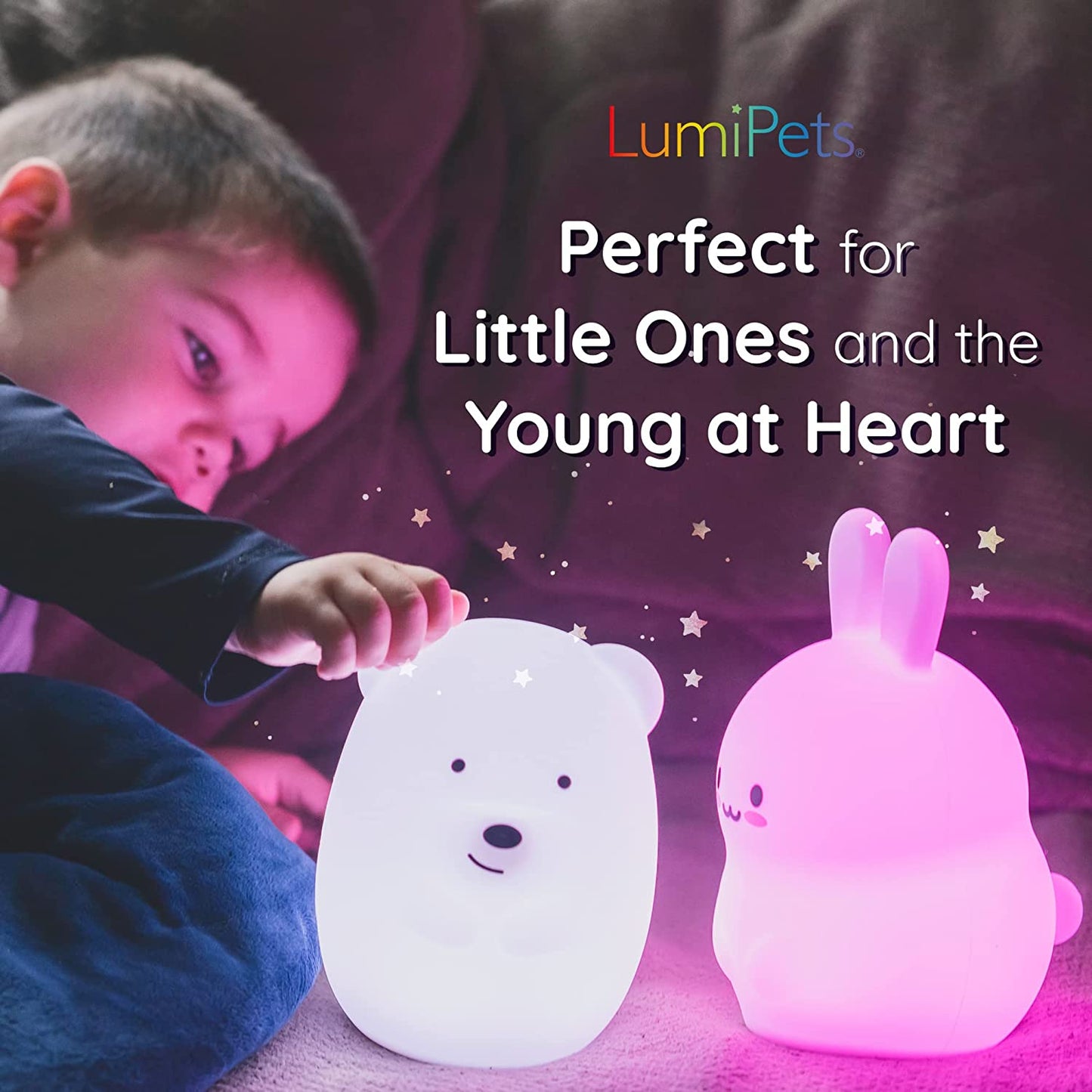 Lumipets, Night Light Kids, Kids Lamp, Kids Night Light, Baby Night Light, Toddler Night Light, Cute Night Light, Owl Night Light for Girls, Nightlight for Kids Room, Rechargeable Battery